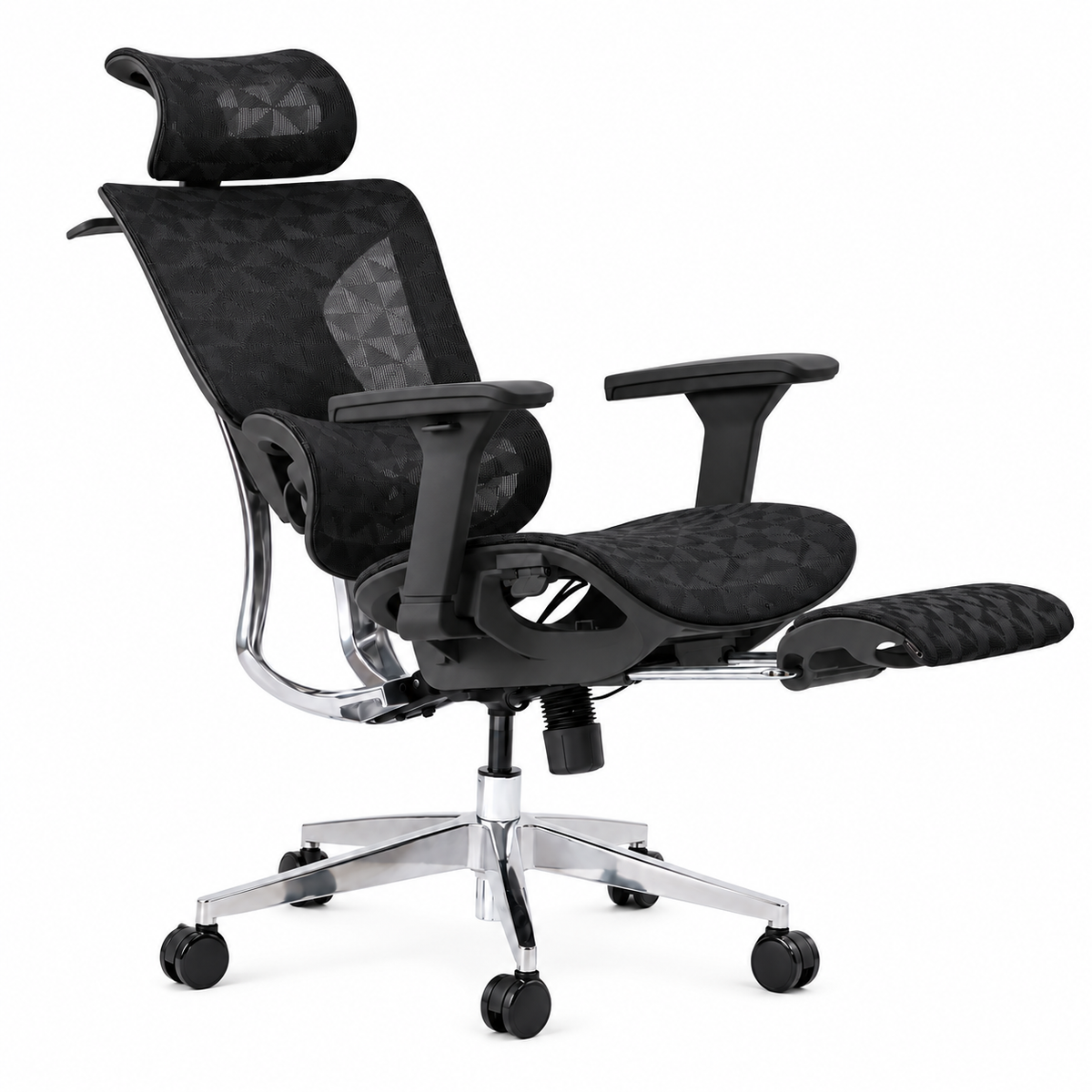 ERGOWAVE S1 Ergonomic Mesh Office Chair with Retractable Footrest