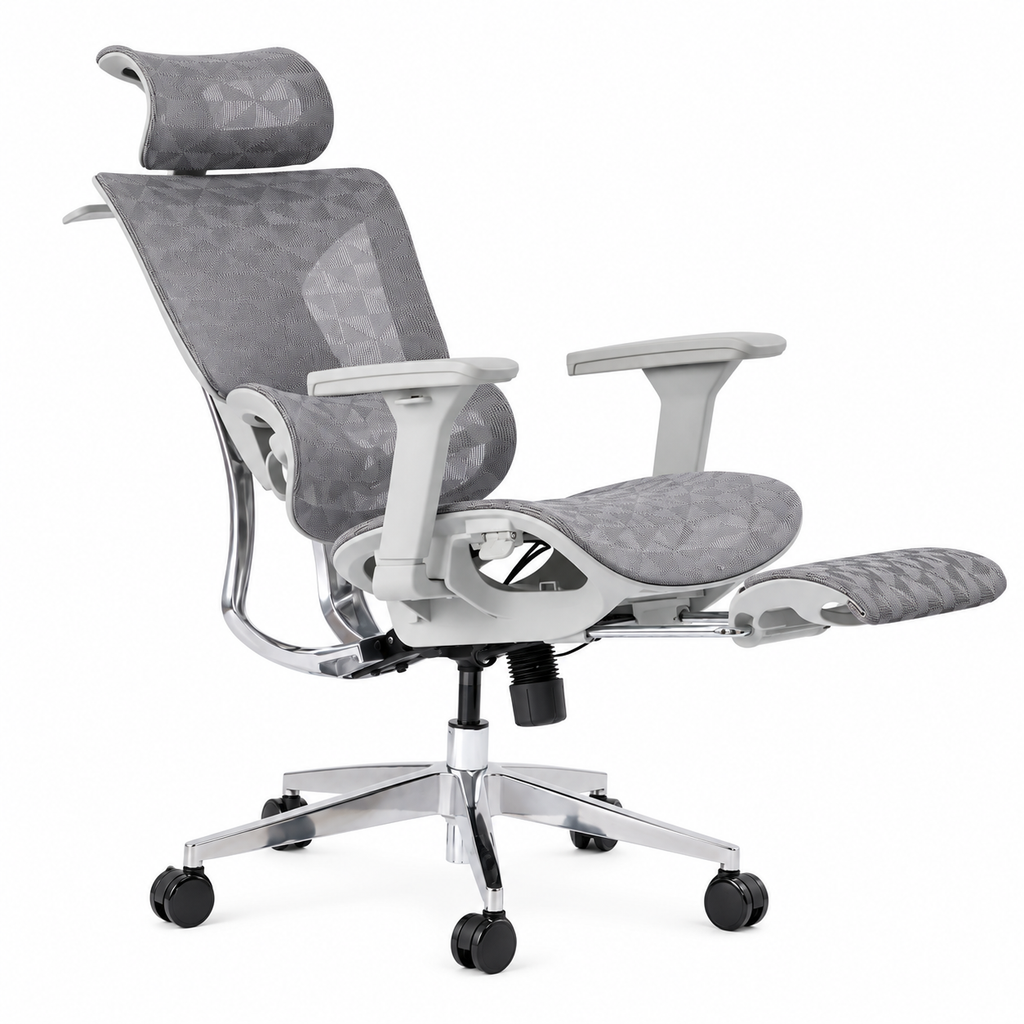 ERGOWAVE S1 Ergonomic Mesh Office Chair with Retractable Footrest