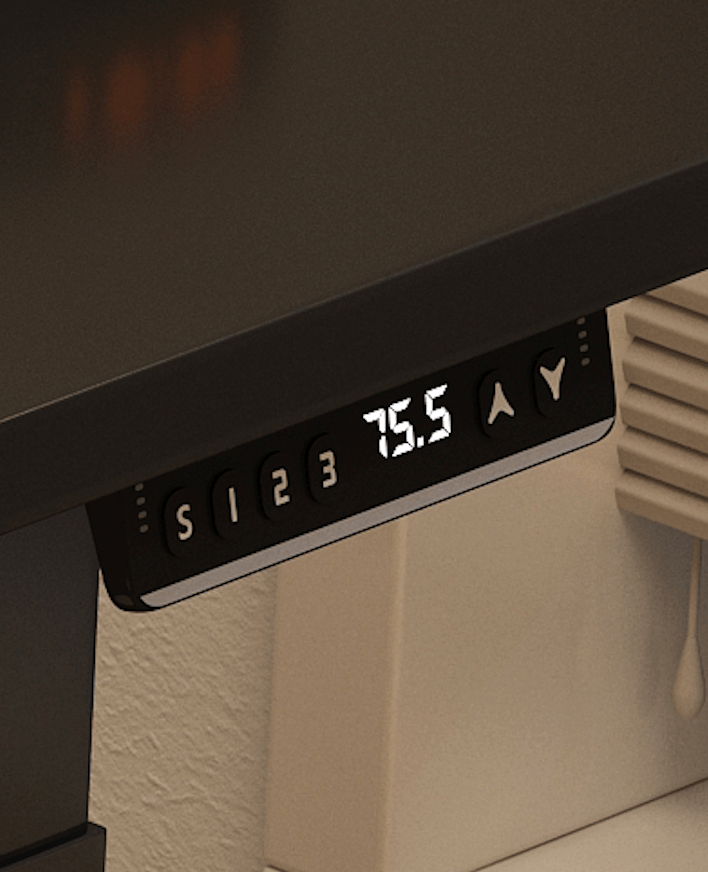ERGOWAVE Dual Motor Smart Standing Desk – Matte Black Edition