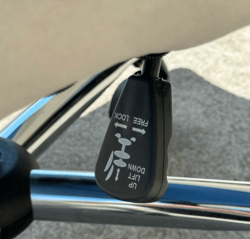 ERGOWAVE L1 recline lever with lock and free positions