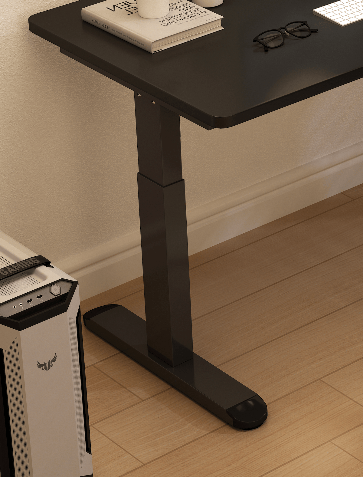 ERGOWAVE Dual Motor Smart Standing Desk – Matte Black Edition
