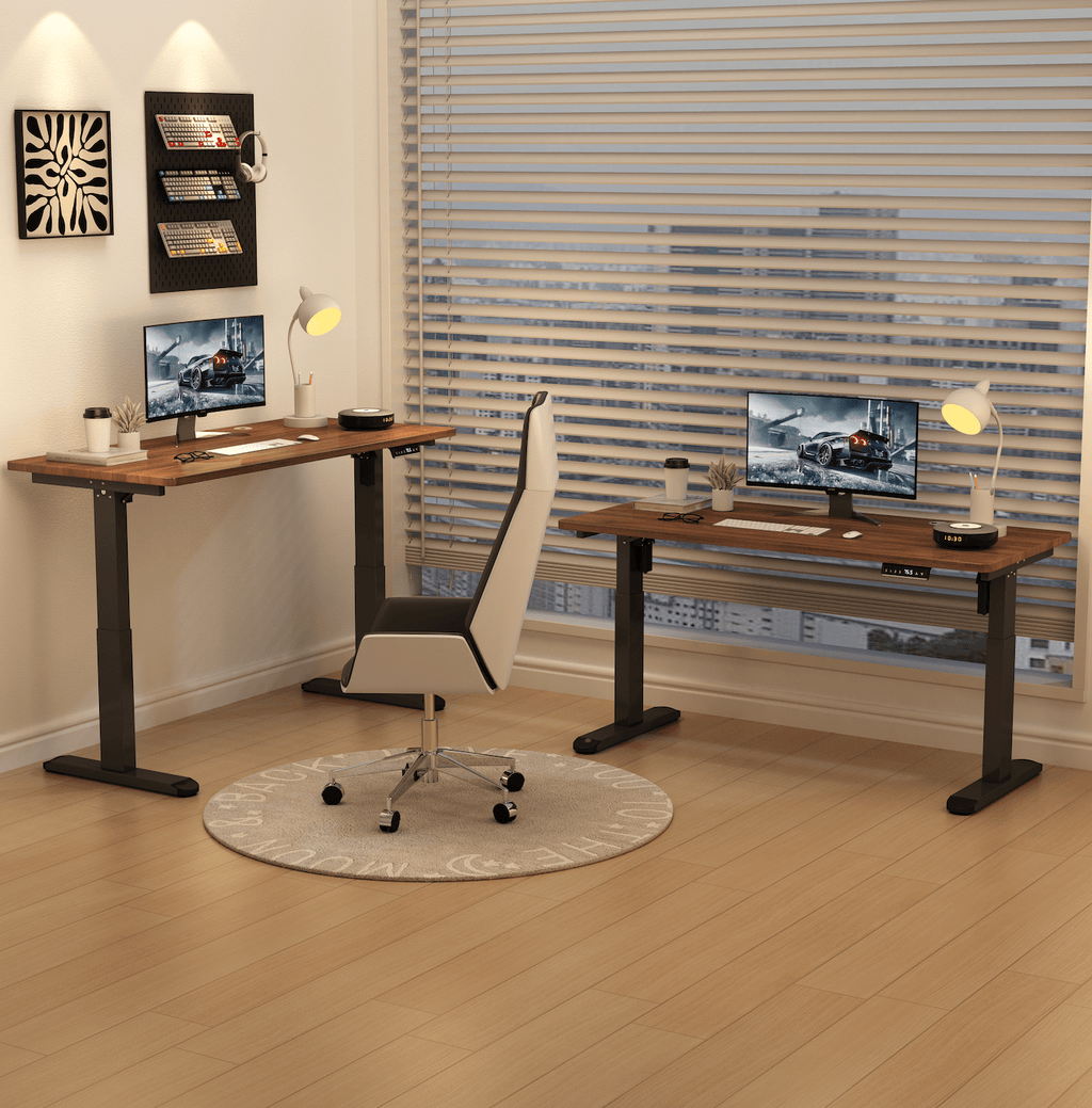 ERGOWAVE Dual Motor Smart Standing Desk – Matte Black Edition