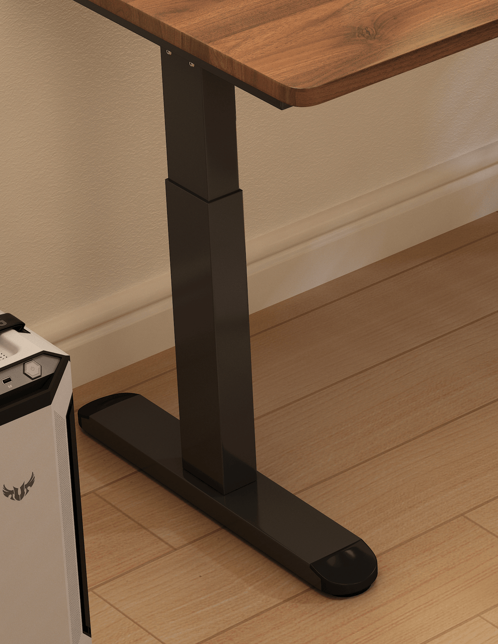 ERGOWAVE Dual Motor Smart Standing Desk – Walnut Edition