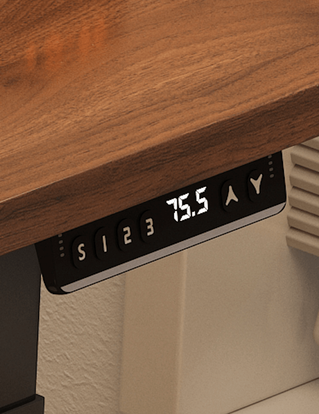 ERGOWAVE Dual Motor Smart Standing Desk – Walnut Edition