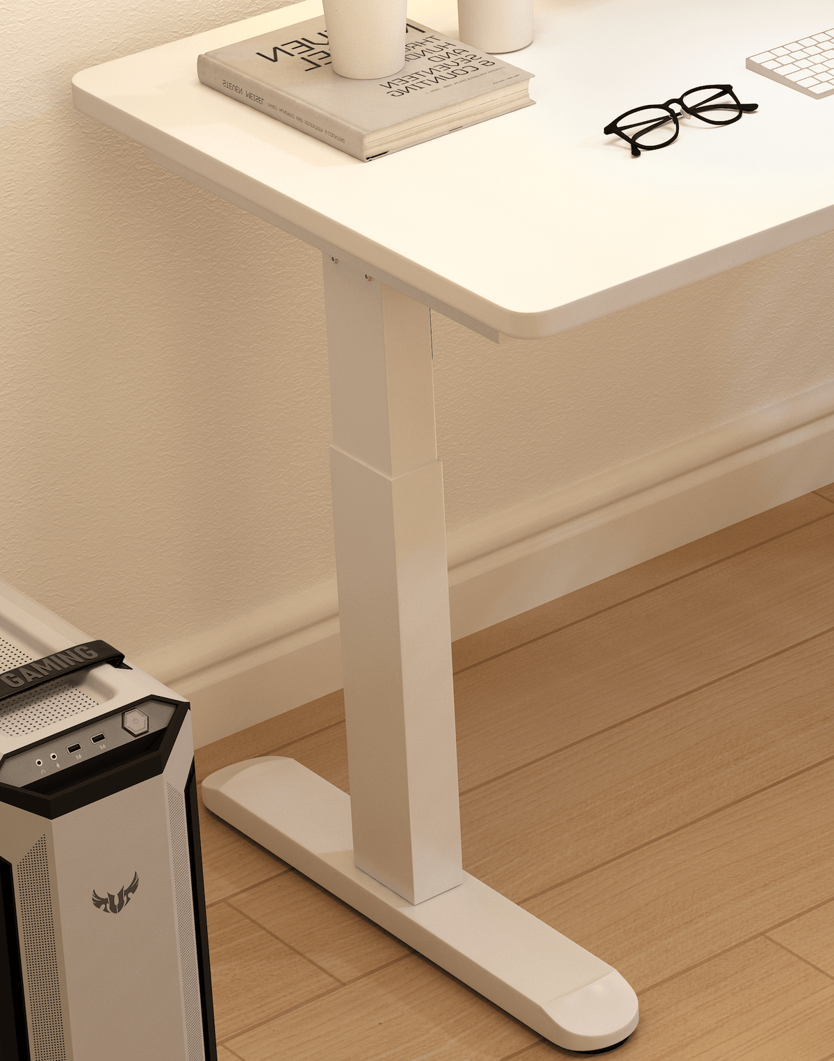 ERGOWAVE Dual Motor Smart Standing Desk – White Edition